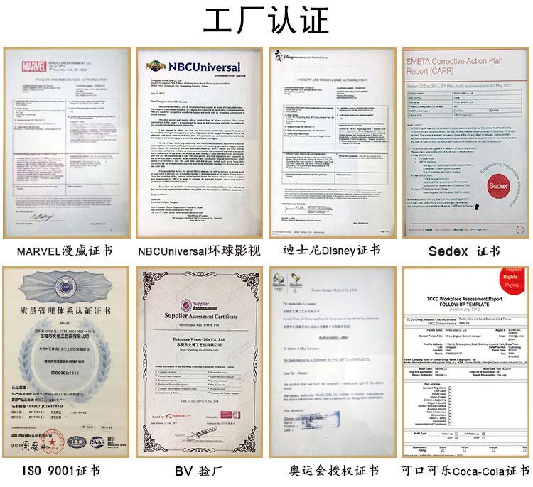 鑰匙扣驗廠認證證書