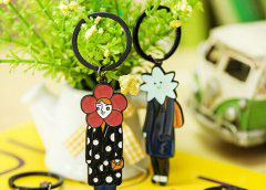 軟膠情侶鑰匙扣裝飾品掛扣