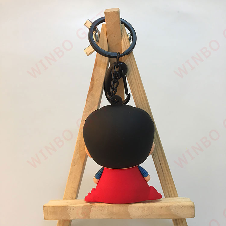 超人PVC軟膠3D立體鑰匙扣背面