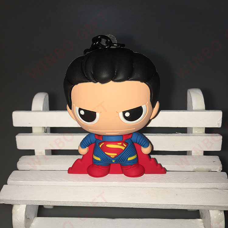 超人軟膠3D立體鑰匙扣