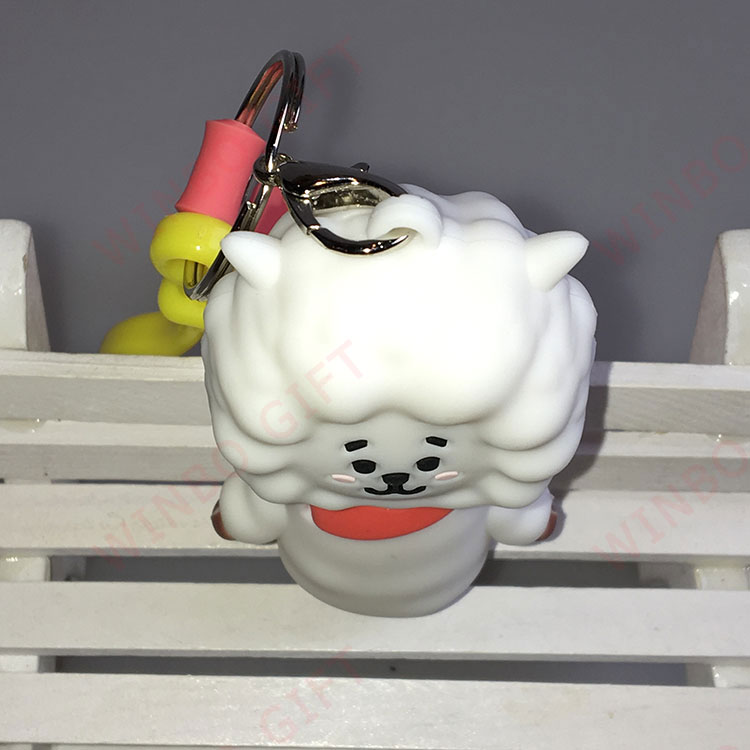 卡通動物羊立體鑰匙扣頭部